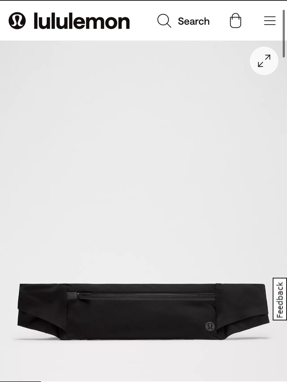 lululemon athletica Black Slim Belt Bag